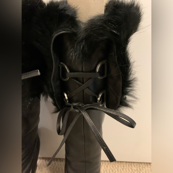 RESERVED - Authentic CHANEL Leather Fur Boots (Only available until Nov 15) - Picture 10 of 13